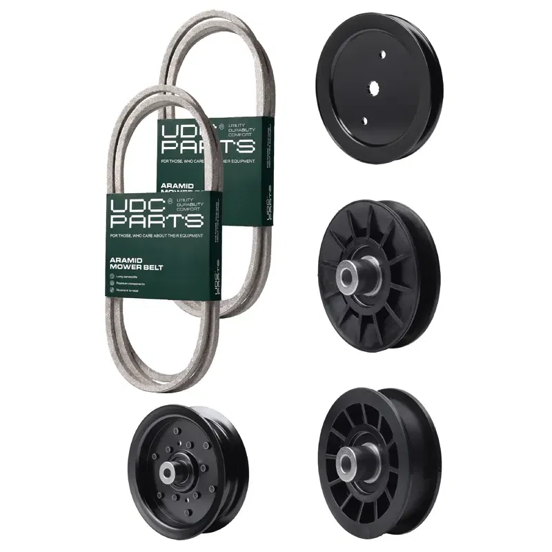 UDC Parts Mower Kit / Belt 130969 + Belt 138255 + Pulley 195945 + Pulley 532194326 + Pulley 532196106 + Pulley 532194327 / Fits Jonsered LT2217A