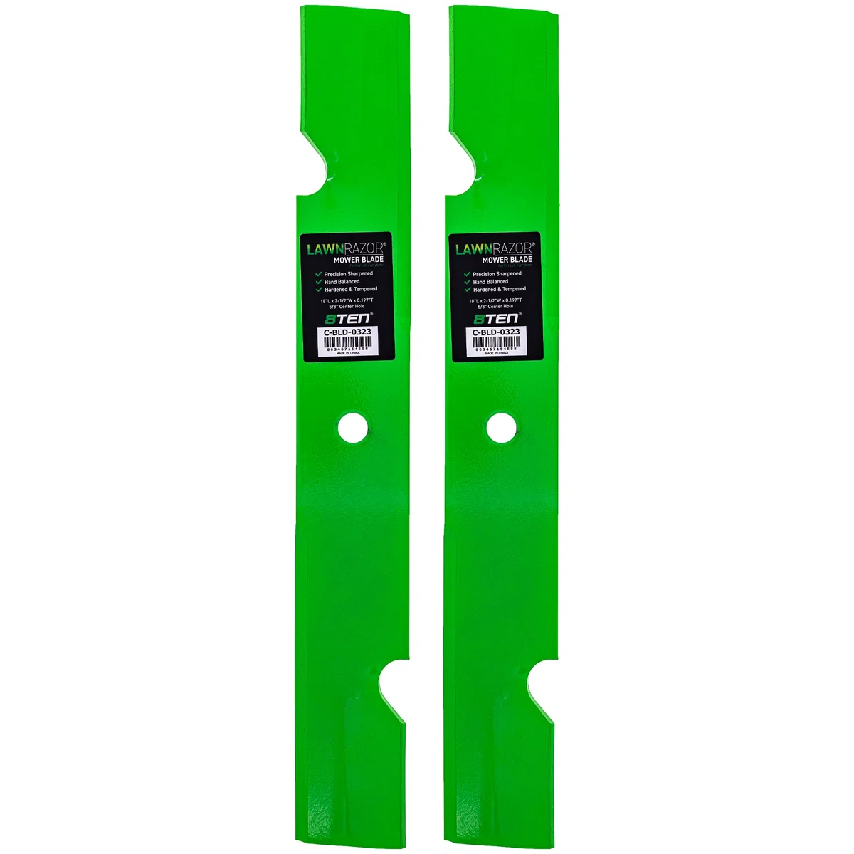 LawnRAZOR Notched High Lift Blade For Ferris MTD Pro Cub Cadet 1521227 1521227S 5101756S 5021227S | 2-PACK