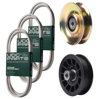 UDC Parts Mower Kit / Belt 130969 + Belt 138255 + Belt 140294 + Pulley 127783 + Pulley 532194327 / Fits Husqvarna LTH151