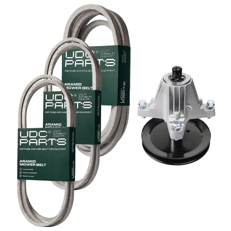 UDC Parts Mower Kit / Belt 754-04033 + Belt 754-04045 + Belt 754-04060 + Spindle 918-06991 / Fits Yard-Man LT-42
