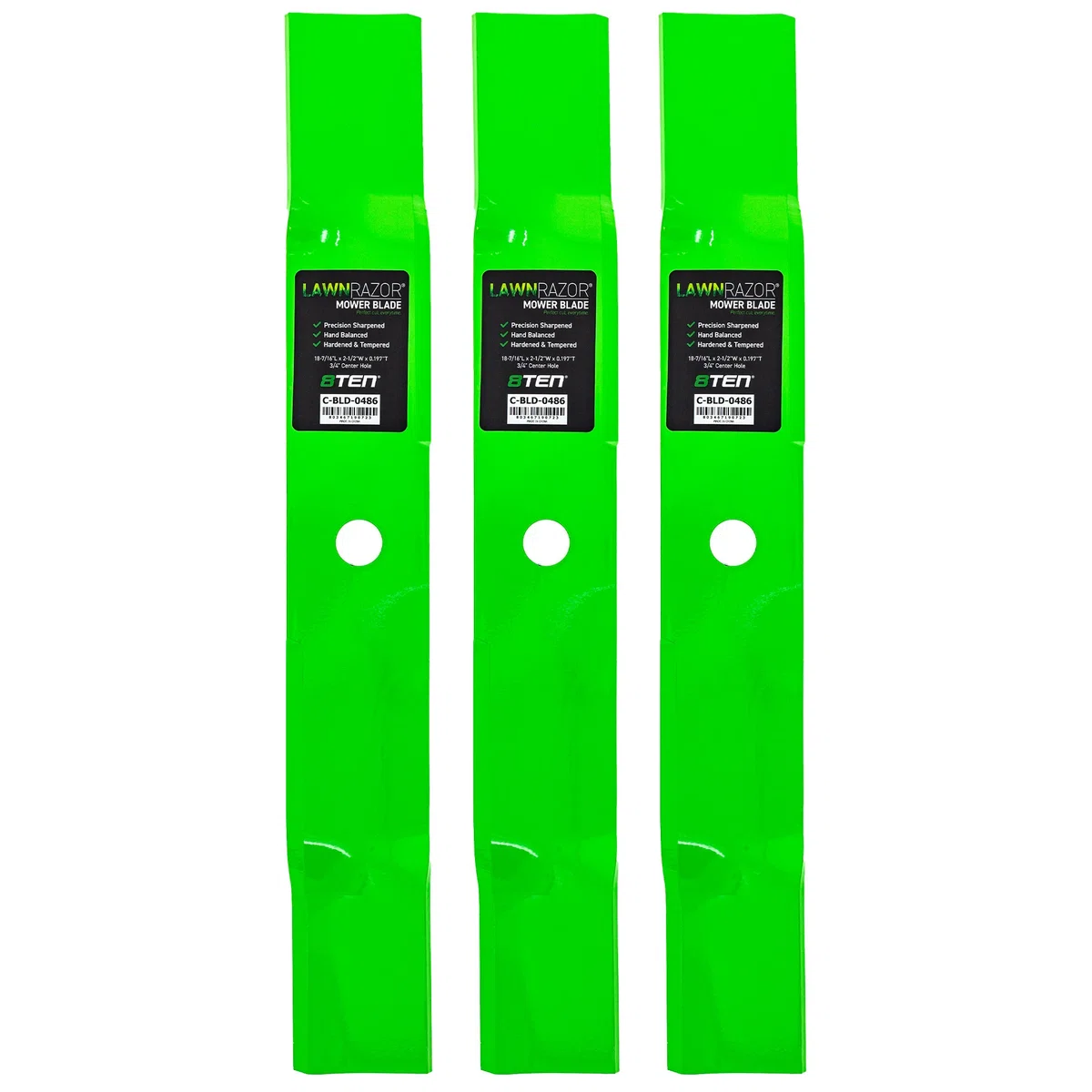 LawnRAZOR Mulching Blade For Cub Cadet White Outdoor 759-3857 742-3030-0637 742-3030 | 3-PACK