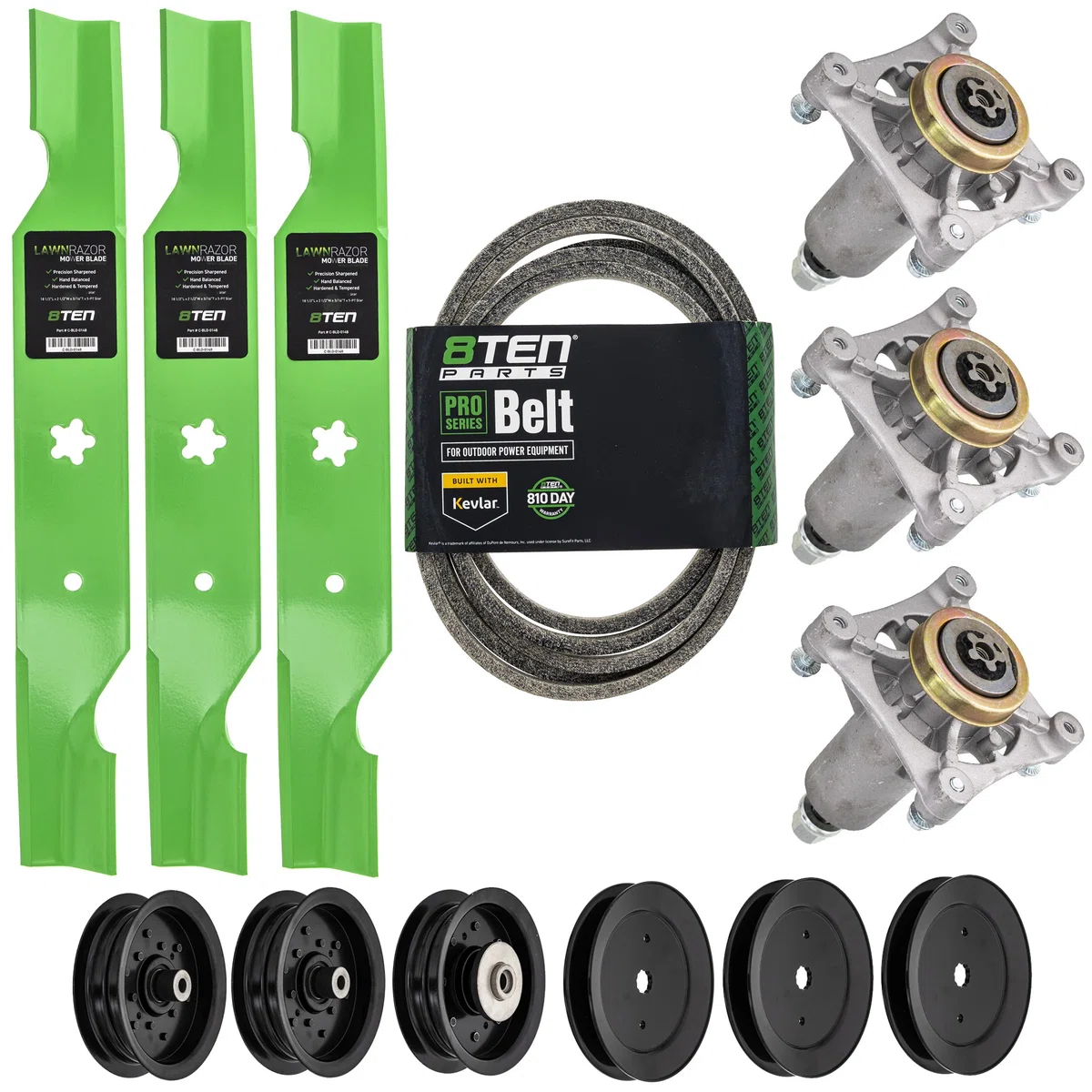 Blade Spindle Belt Pulley Idler Deck Kit For Poulan Pro MK1009872