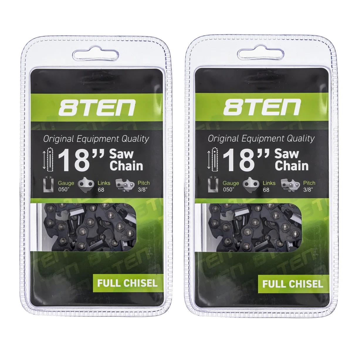 Chainsaw Chain 18 Inch .050 3/8 68DL For Husqvarna 501842668 591129968 608100031 531300554 | 2-PACK