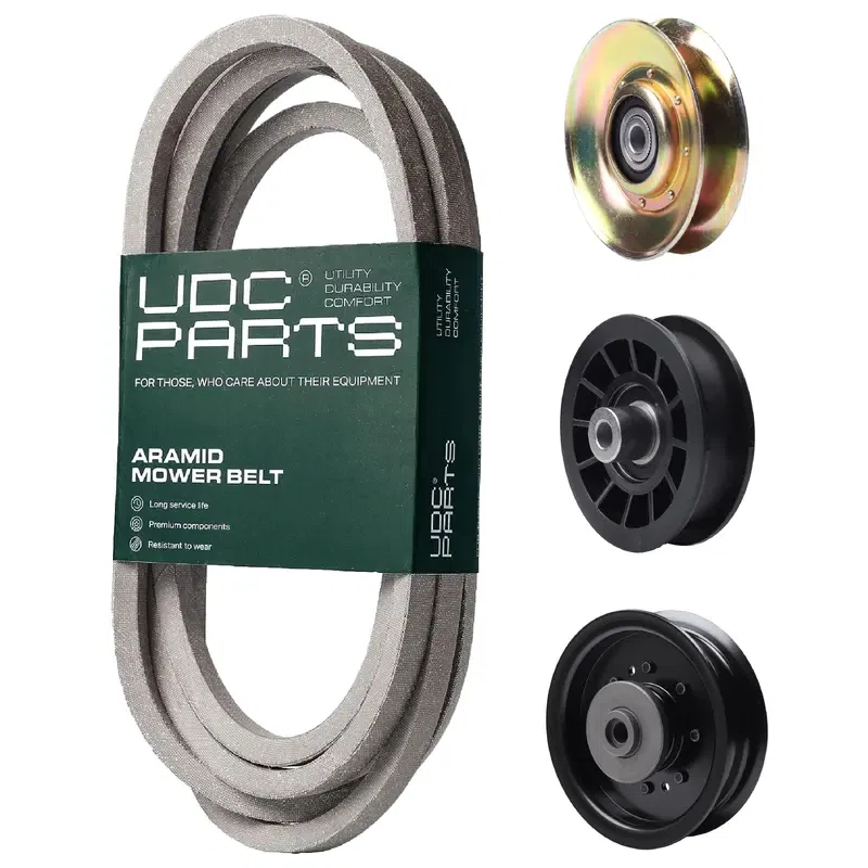 UDC Parts Mower Kit / Belt 539117245 + Pulley 127783 + Pulley 532194327 + Pulley 532196104 / Fits Husqvarna LT1597
