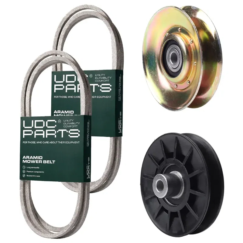 UDC Parts Mower Kit / Belt 130969 + Belt 140218 + Pulley 127783 + Pulley 532194326 / Fits Husqvarna LTH151