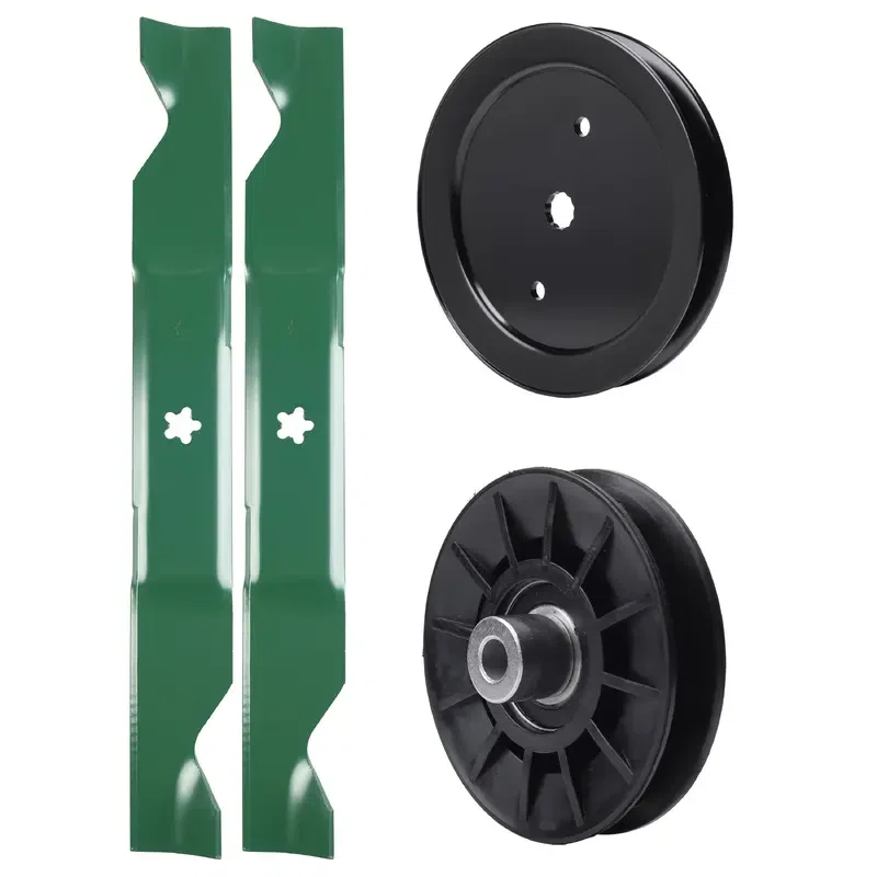 UDC Parts Mower Kit / Pulley 195945 + Pulley 532194326 + 2 Pack Blades 405380 / Fits Partner P185117H