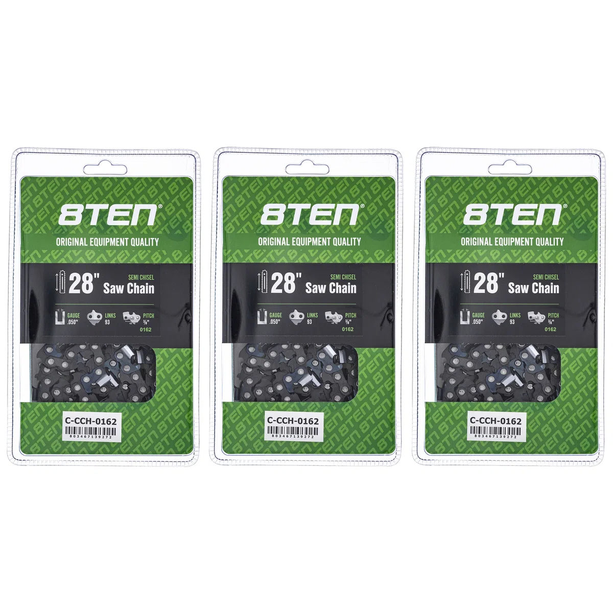 Chainsaw Chain 28 Inch .050 3/8 93DL For Homelite Echo 585550093 72EXJ093G 72EXL093G 72LPX093G | 3-PACK