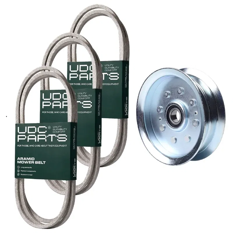 UDC Parts Mower Kit / Belt 754-04060 + Belt 754-04249 + Belt 754-0467 + Pulley GY20629 / Fits Troy-Bilt TB42