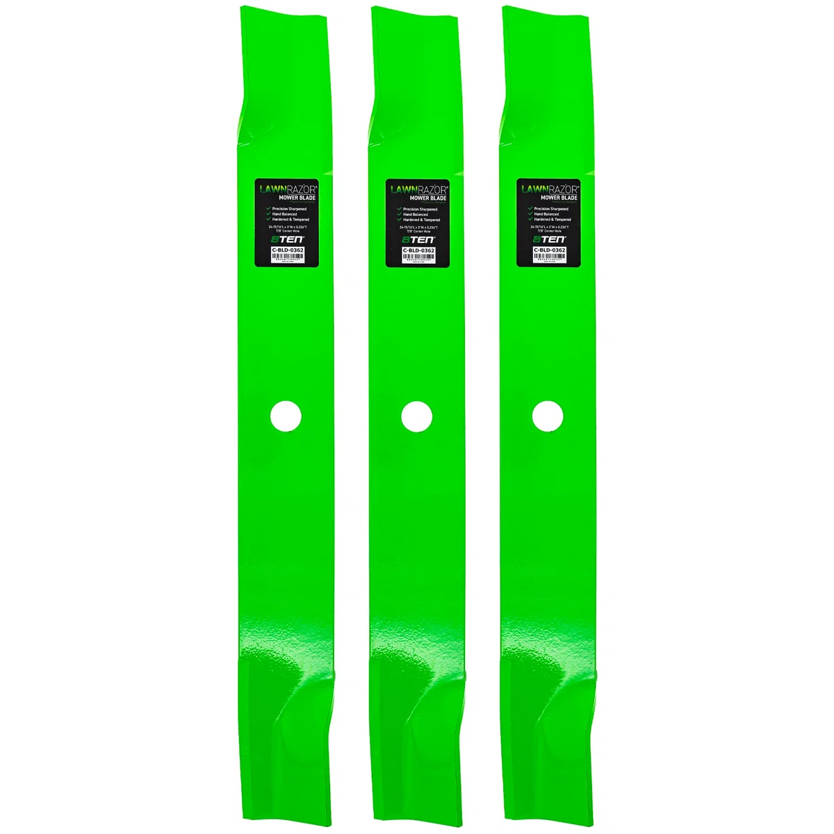 LawnRAZOR High Lift Blade For John Deere Scag TCU15882 M143749 M143159 | 3-PACK