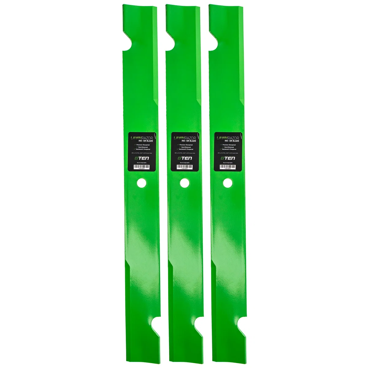 LawnRAZOR Notched High Lift Blade For Husqvarna Ferris Bobcat 5102227S 5102227 5022476 112111-04 | 3-PACK