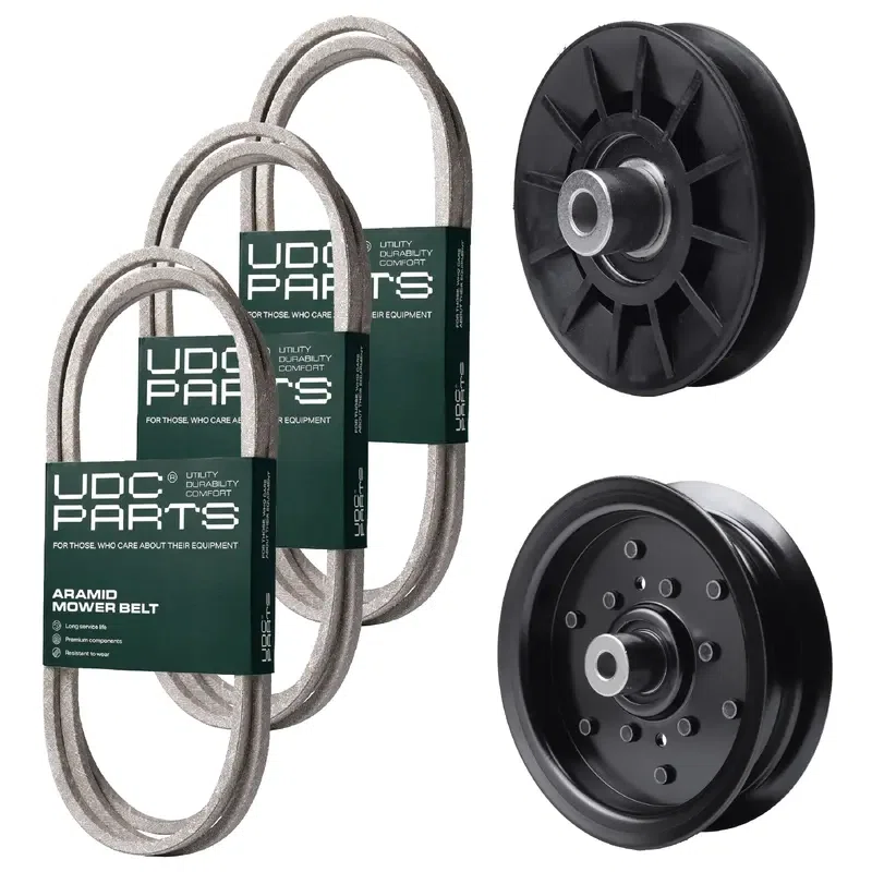 UDC Parts Mower Kit / Belt 130969 + Belt 138255 + Belt 197253 + Pulley 532194326 + Pulley 532196106 / Fits Jonsered LT2217A