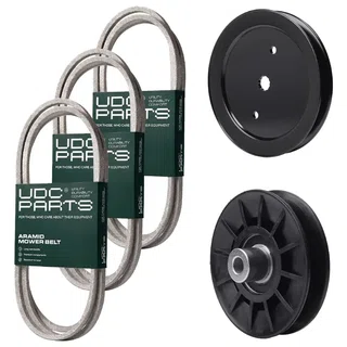 UDC Parts Mower Kit / Belt 130969 + Belt 138255 + Belt 140218 + Pulley 195945 + Pulley 532194326 / Fits Jonsered LT2217A
