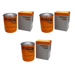 3PK Generac OEM 070185E Oil Filter for Air-Cooled & Portable Generators