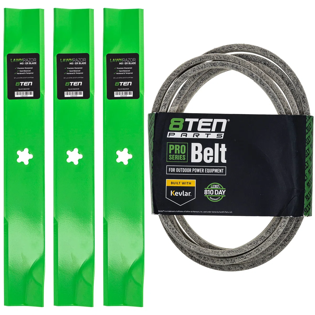 Mower Blades & Deck Belt Kit For Husqvarna MK1007795
