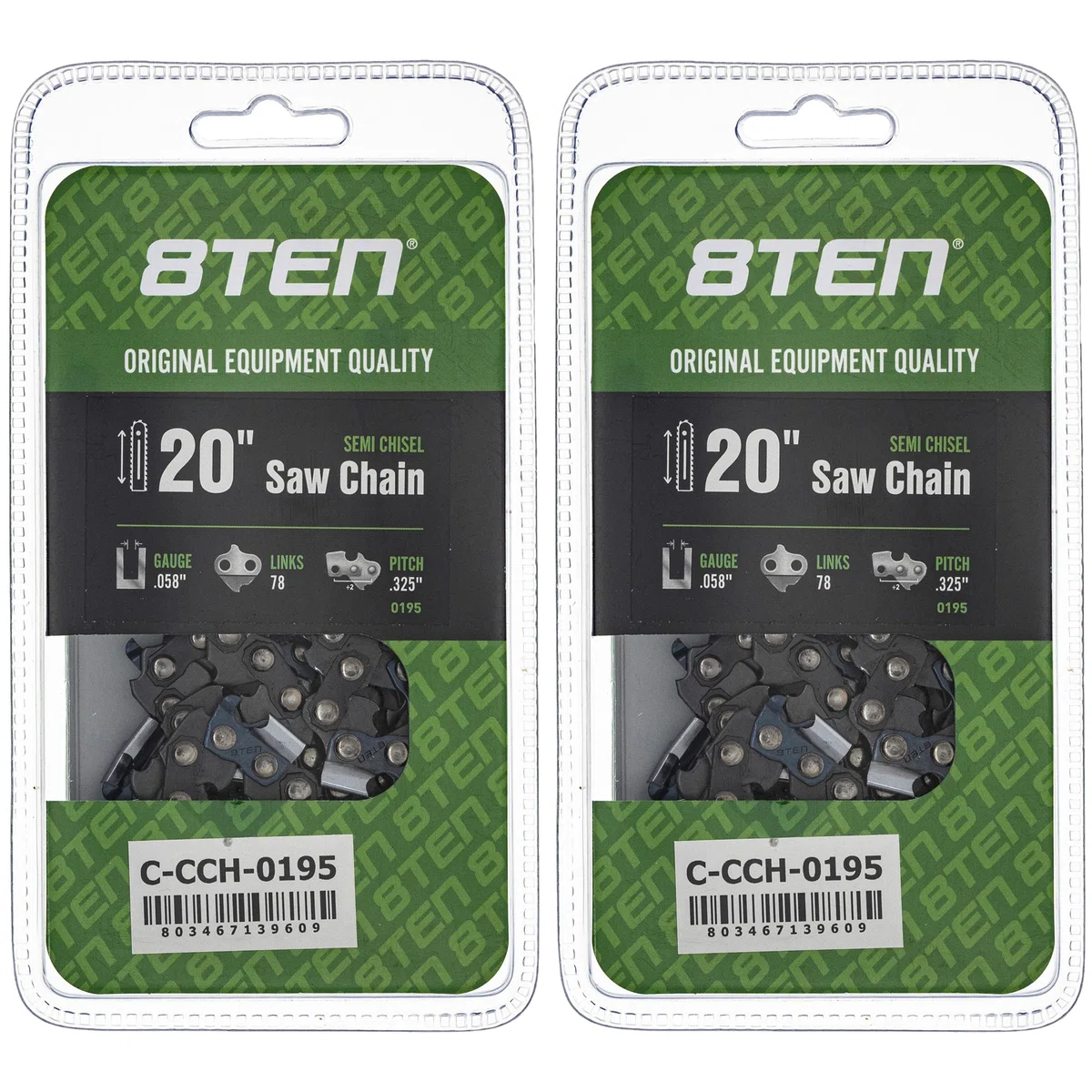 Chainsaw Chain 20 Inch .058 .325 78DL For Makita Dolmar 21LPX078G 501840778 591101278 591099078 | 2-PACK
