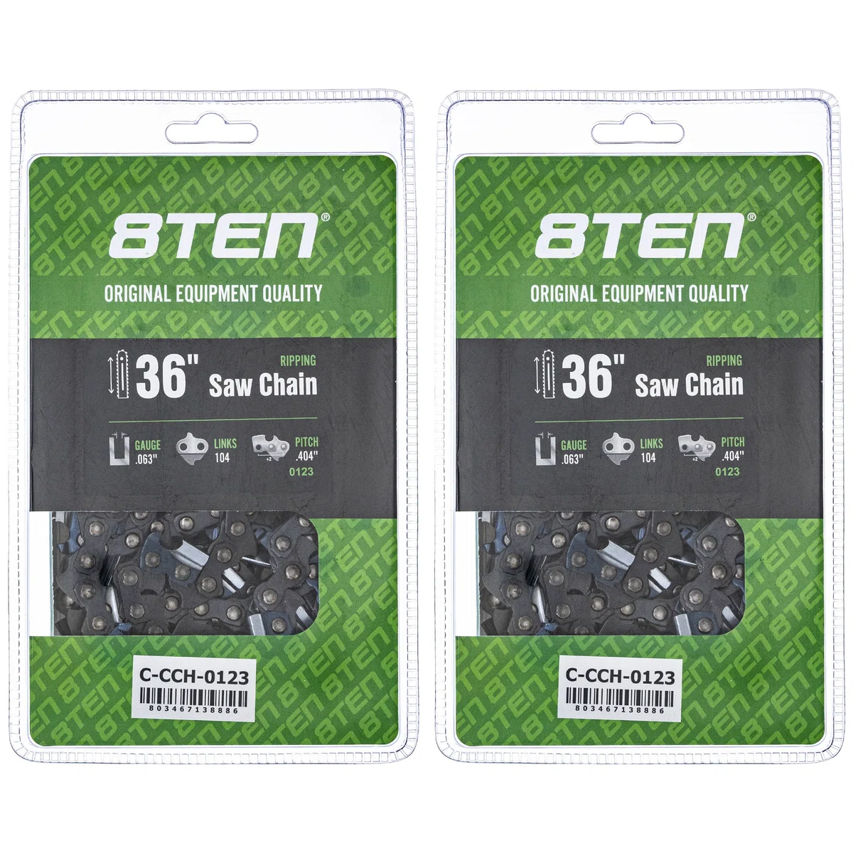 Chainsaw Chain 36 Inch .063 .404 104DL For Stihl 46RS104 46RM104 36680050104 27X104G | 2-PACK
