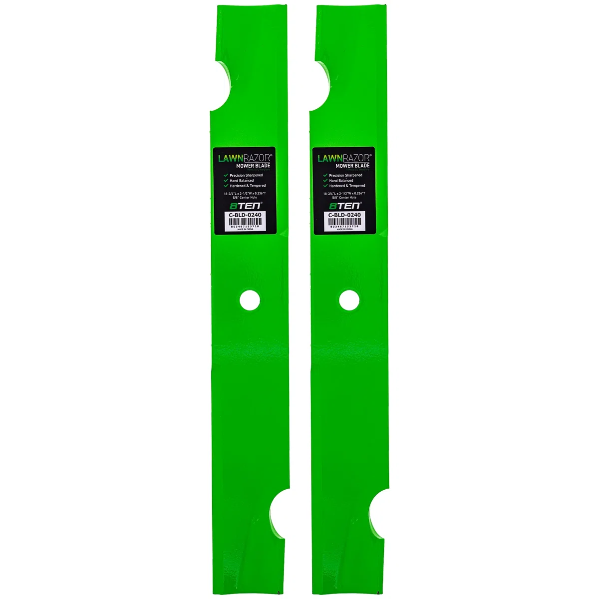 LawnRAZOR Blade for Bad Boy CZT 36 Inch 038-0001-00 Notched High Lift 2 Pack