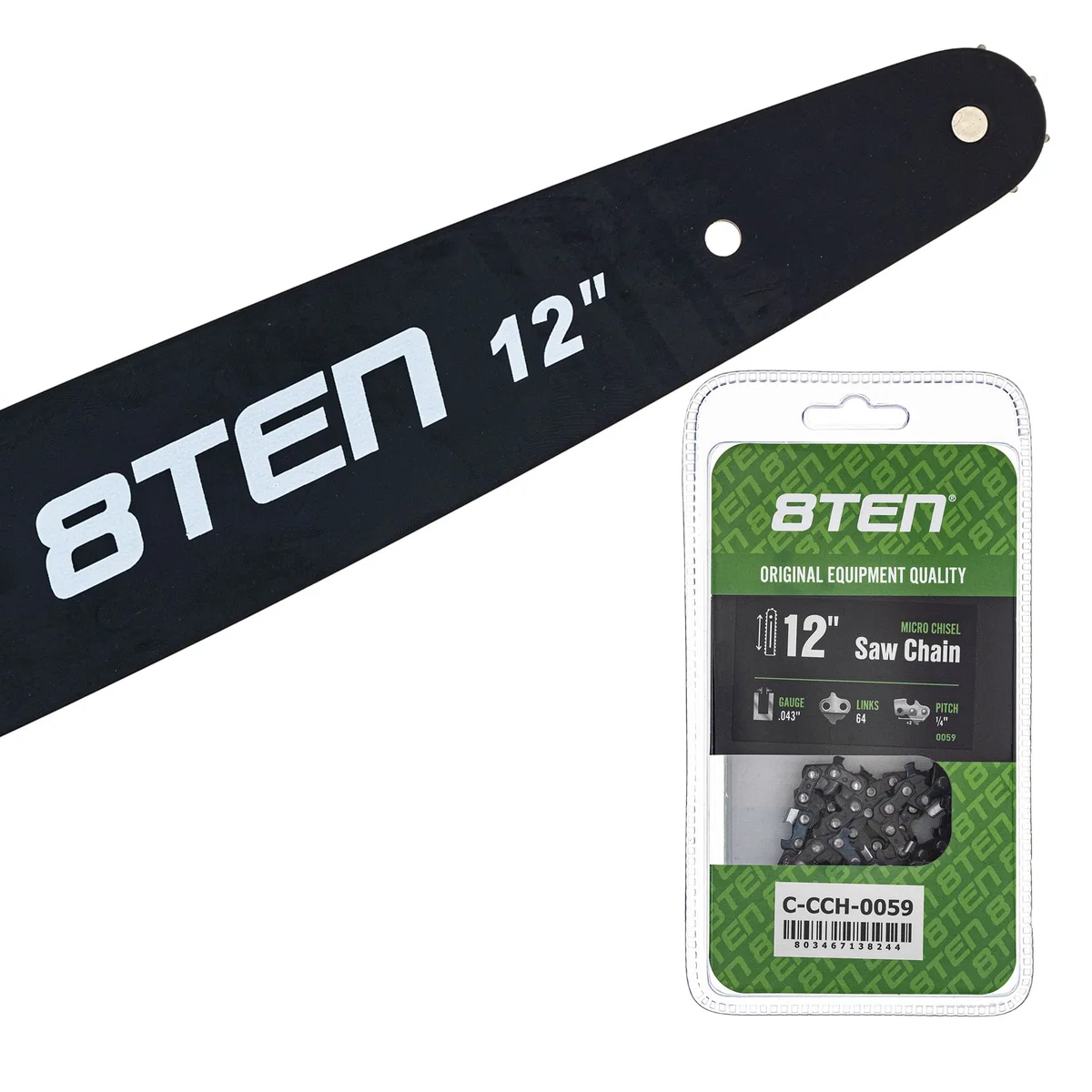 Chainsaw Bar & 2 Chain Set 12 Inch For Stihl MK1010469