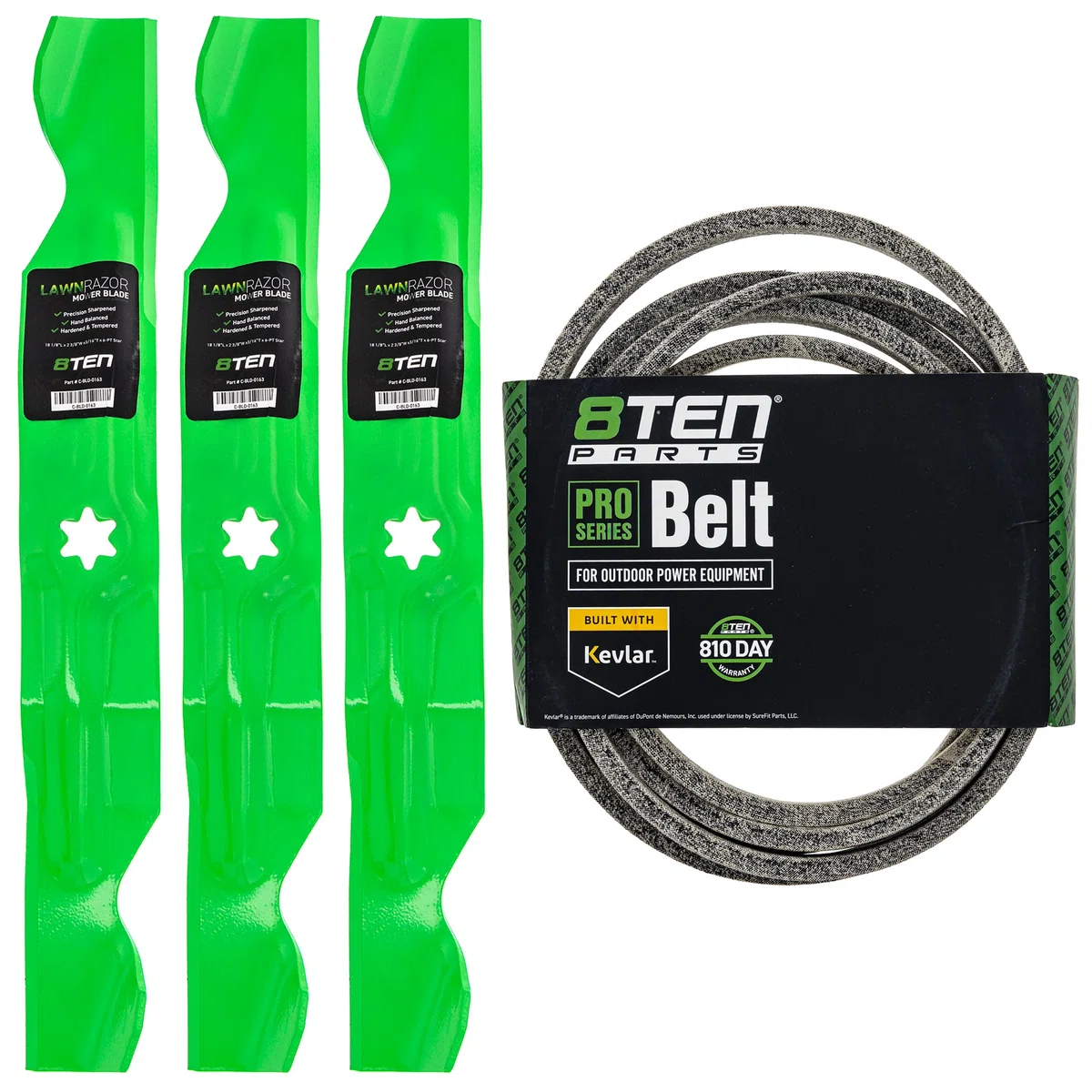 Mower Blades & Deck Belt Kit For Cub Cadet Toro Troy-Bilt MK1007789