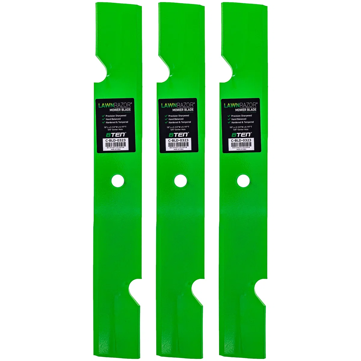 LawnRAZOR Notched High Lift Blade For Ferris MTD Pro Cub Cadet 1521227 1521227S 5101756S 5021227S | 2-PACK