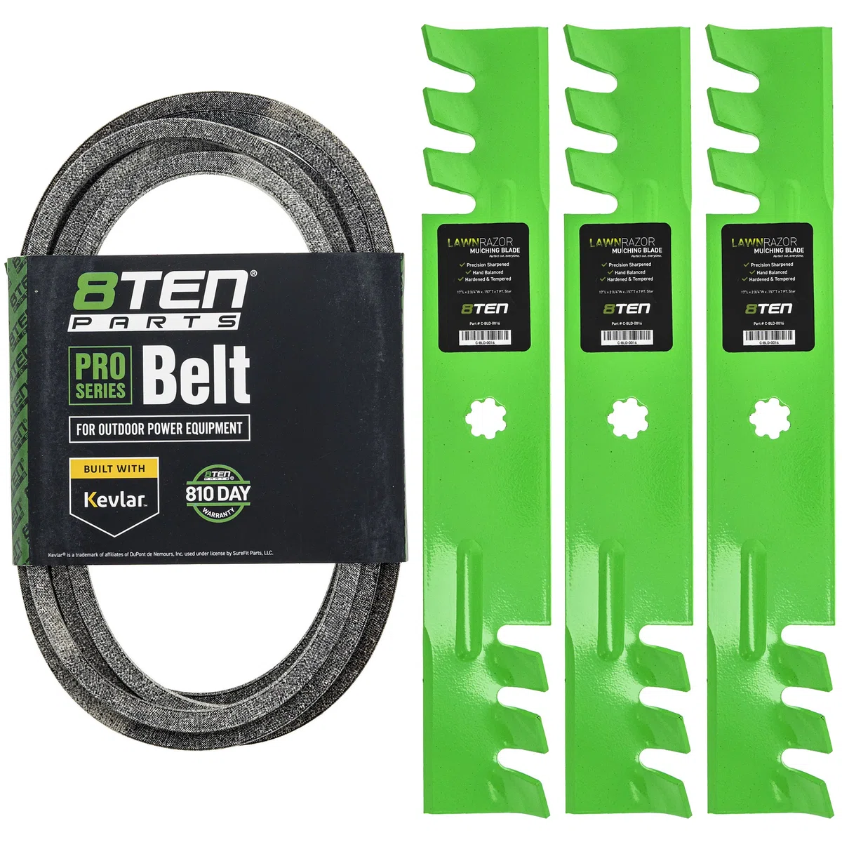 Mower Blades & Deck Belt Kit For John Deere MK1007780
