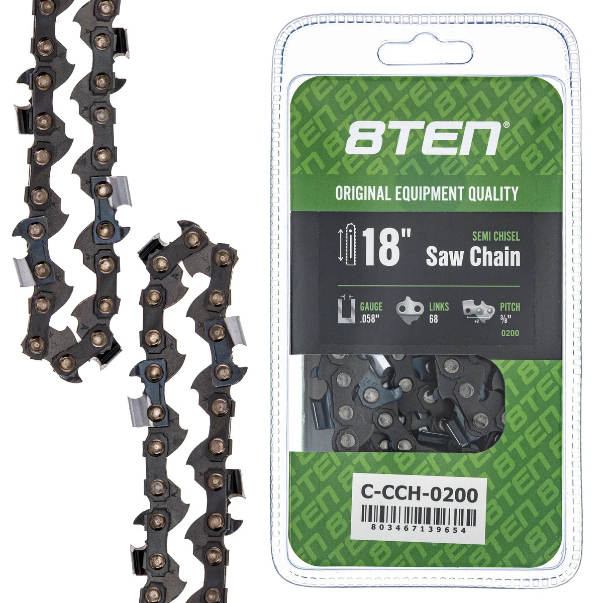 Chainsaw Chain 18 Inch .058 3/8 68DL For Partner Solo Homelite 73EXL068G 73LGX068G 591143468