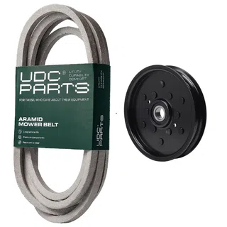 UDC Parts Mower Kit / Belt M154960 + Pulley AM106627 / Fits John Deere GX255 GX325 GX325 w/ Bar Tires GX335 GX345 GX355 Diesel LX280 LX280 All Wheel Steer X320 Select Series X340 Select Series X500