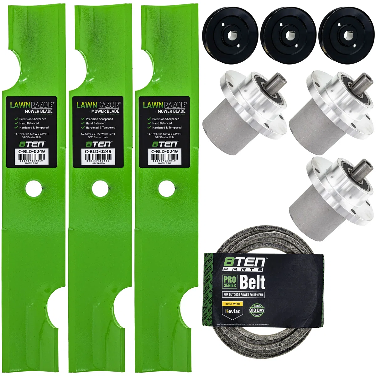 Blade Spindle Belt Kit for Bad Boy MZ Magnum 42 038-4221-00 037-2050-00