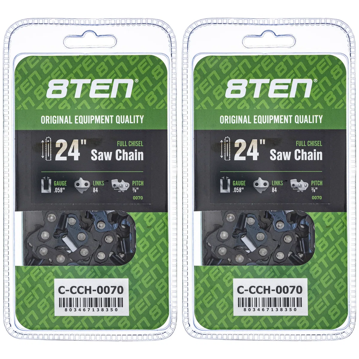 Chainsaw Chain 24 Inch .058 3/8 84DL For Dolmar Makita Husqvarna 501842884 73JGX084G 581626984 | 2-PACK