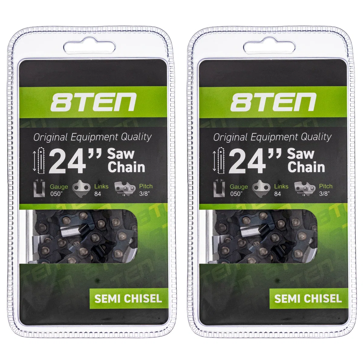 Chainsaw Chain 24 Inch .050 3/8 84DL For Stihl Echo Solo 501842584 585550084 72LPX84CQ 501842784 | 2-PACK