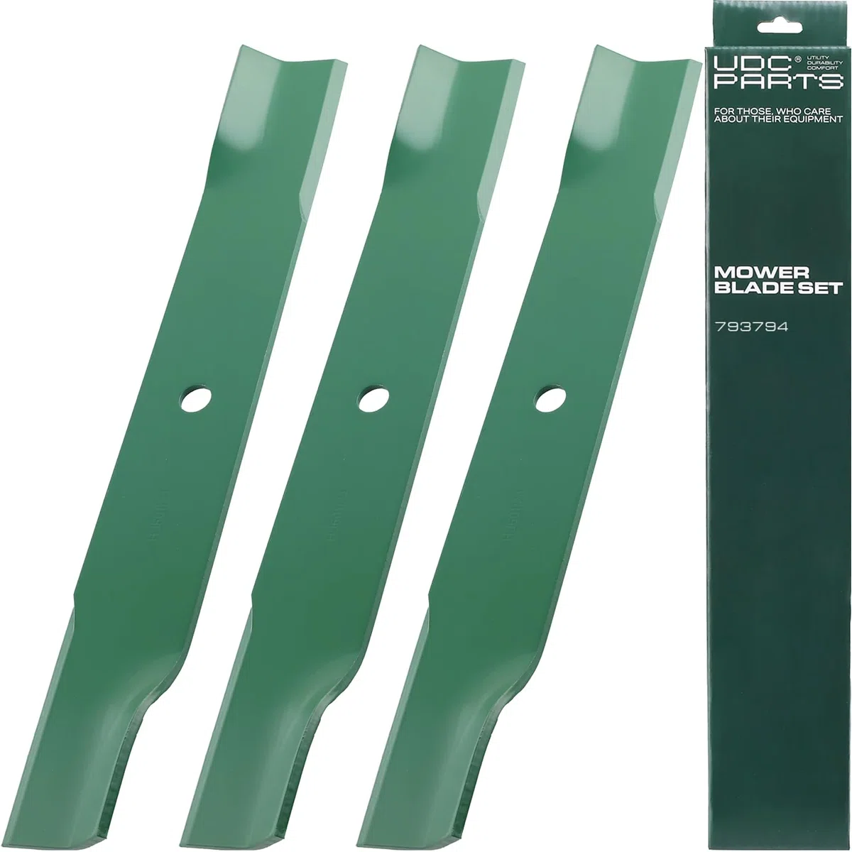 UDC Parts 793794 Mower Blades Replacement for 42 Inch & 60 Inch Hustler 603992 794685 793935 794214 794230 933440 936070 938050 934505US 934786 935742 937748 937847 938167/3 Pack Low Lift