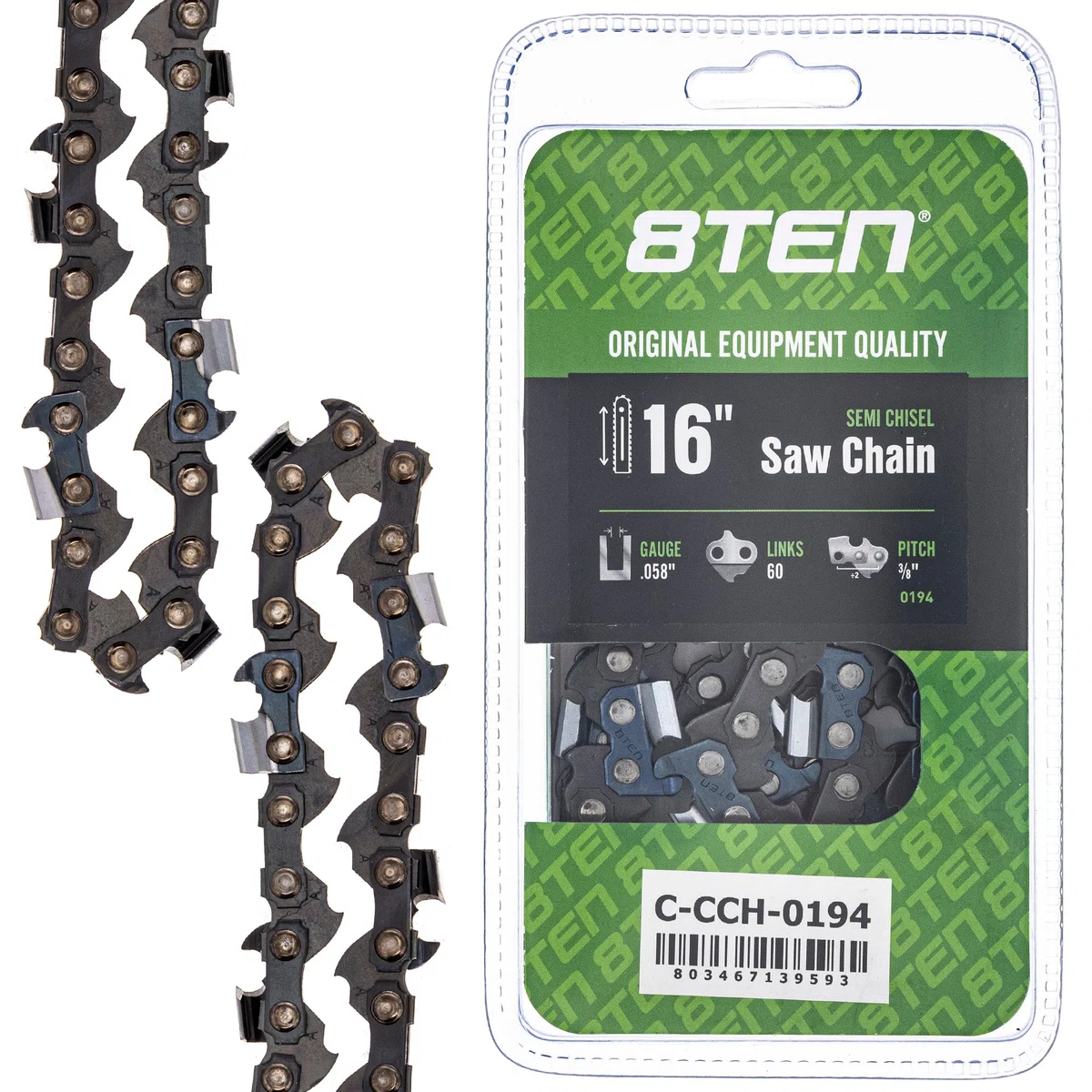 Chainsaw Chain 16 Inch .058 3/8 60DL For Pioneer Makita 73LPX060G 501842860 581626960 73EXL060G P60