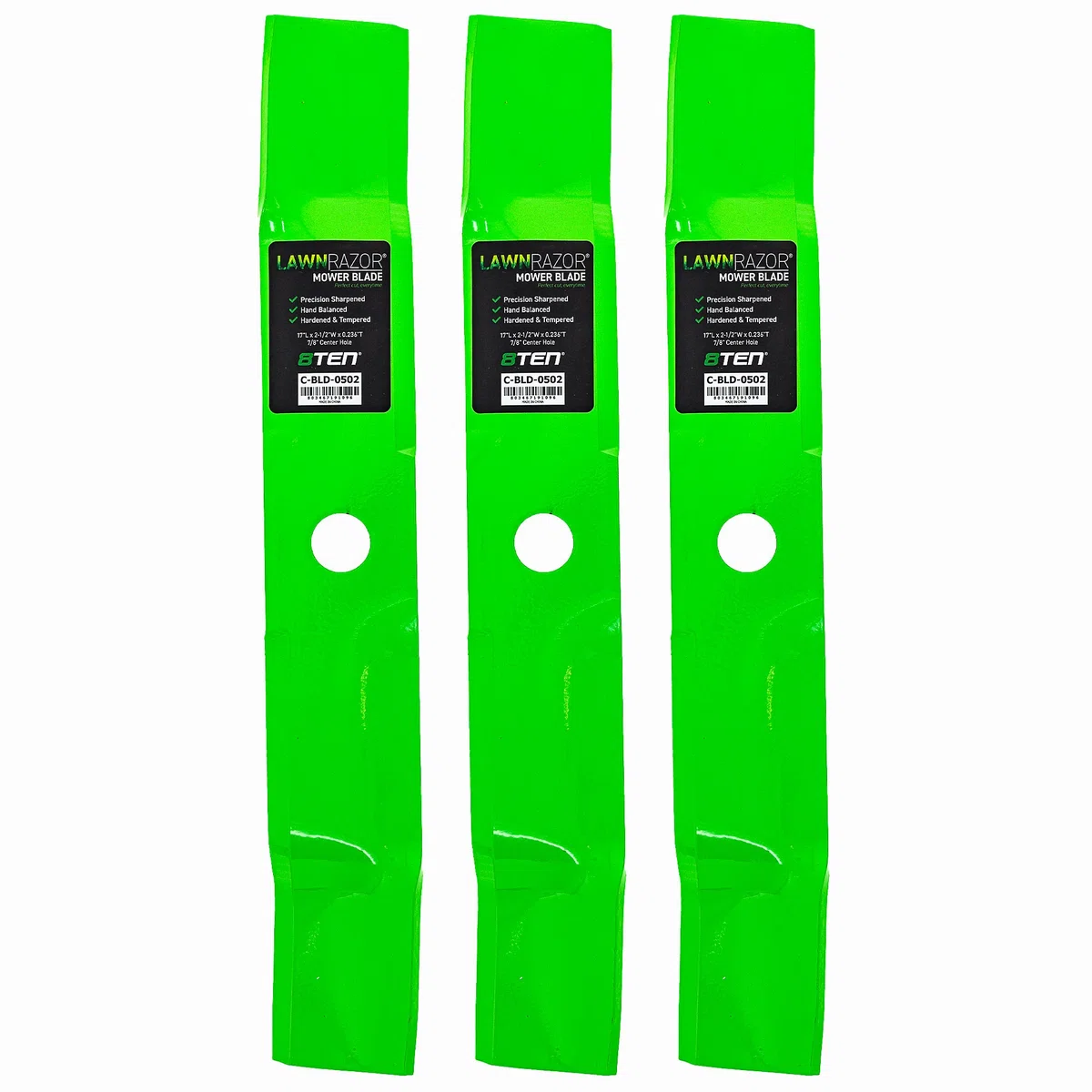 LawnRAZOR Mulching Blade For John Deere M136185 | 3-PACK