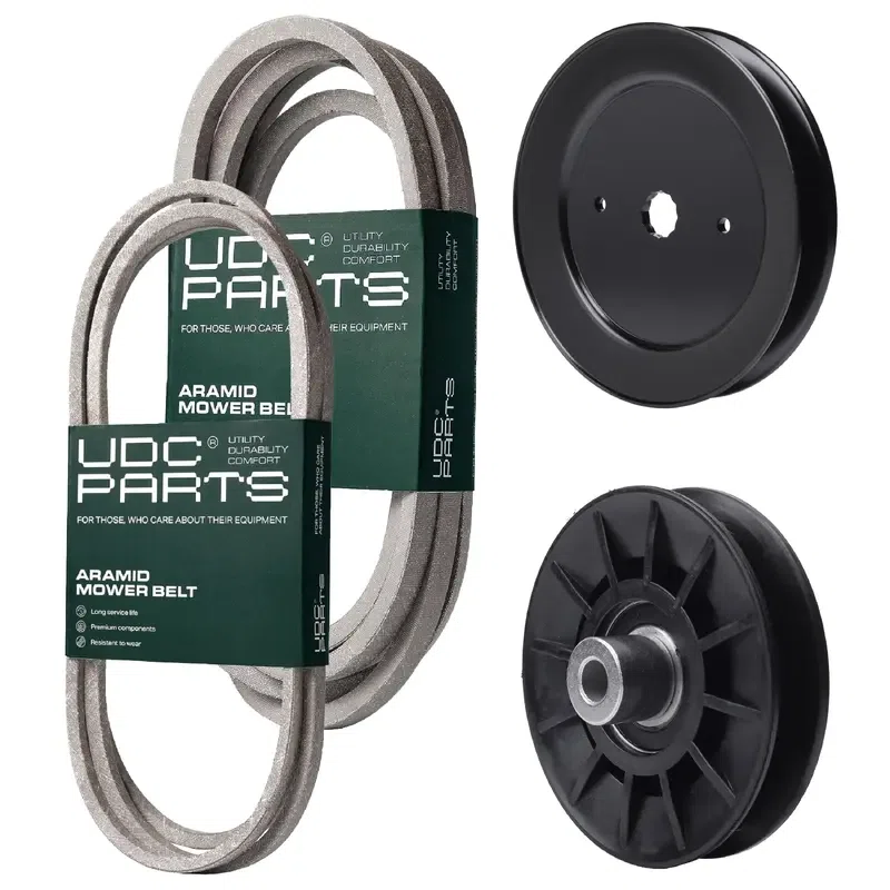 UDC Parts Mower Kit / Belt 196103 + Belt 197253 + Pulley 129861 + Pulley 532194326 / Fits Poulan Pro PB22VA54 PB24VA54 PP22VA54 PP24KA54 PP24VA54