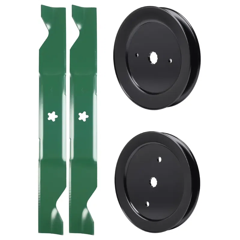 UDC Parts Mower Kit / Pulley 129861 + Pulley 195945 + 2 Pack Blades 405380 / Fits Husqvarna RZ4219