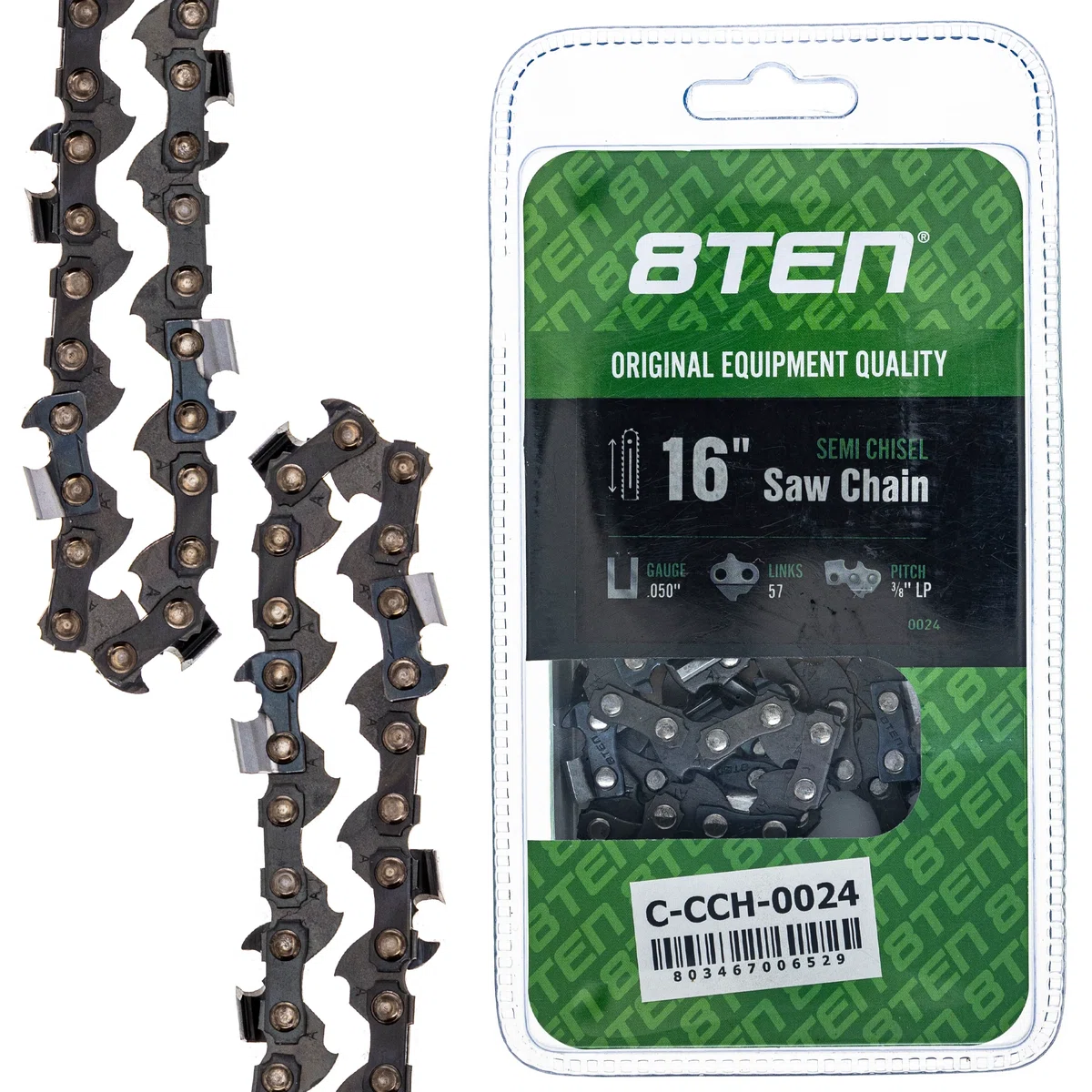 Chainsaw Chain 16 Inch .050 3/8 57DL For Echo Yardworks Worx 91PX57CQ 63PM57 91PXL57CQ H3757 63PM57E