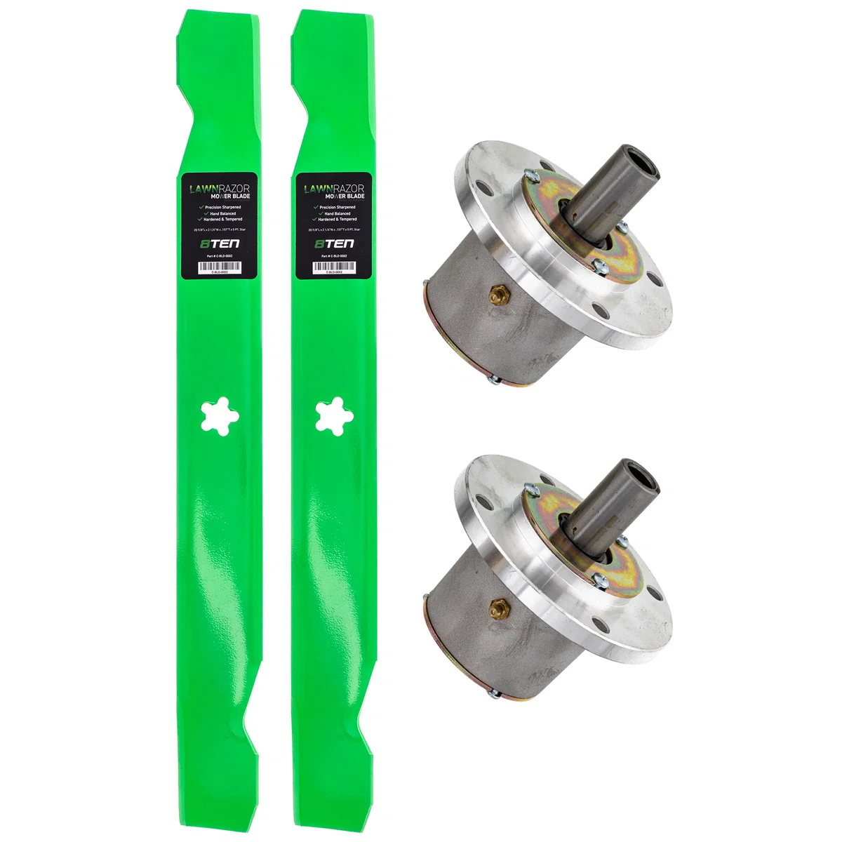 Deck Spindle Notched High Lift Blade Kit For Gravely Ariens Great Dane MK1014643
