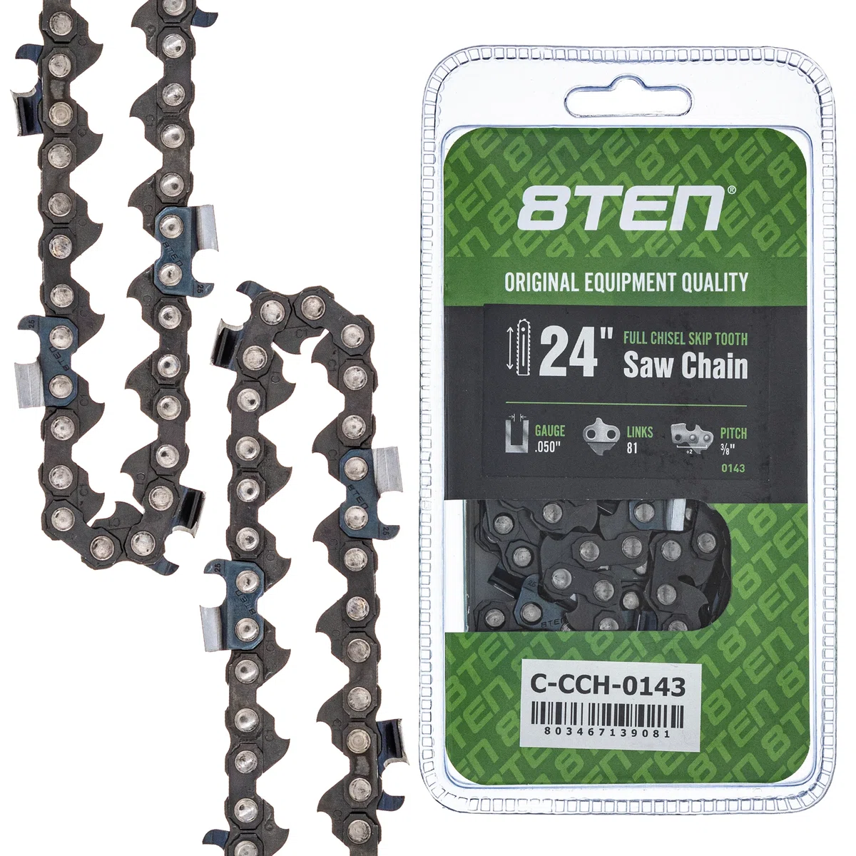 Chainsaw Chain 24 Inch .050 3/8 81DL For Homelite Echo Tanaka 72LPX081G 72LGX081G 72LPX81CQ
