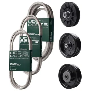 UDC Parts Mower Kit / Belt 130969 + Belt 140218 + Belt 197242 + Pulley 532194326 + Pulley 532196104 + Pulley 532196106 / Fits Poulan Pro PBGT22H48