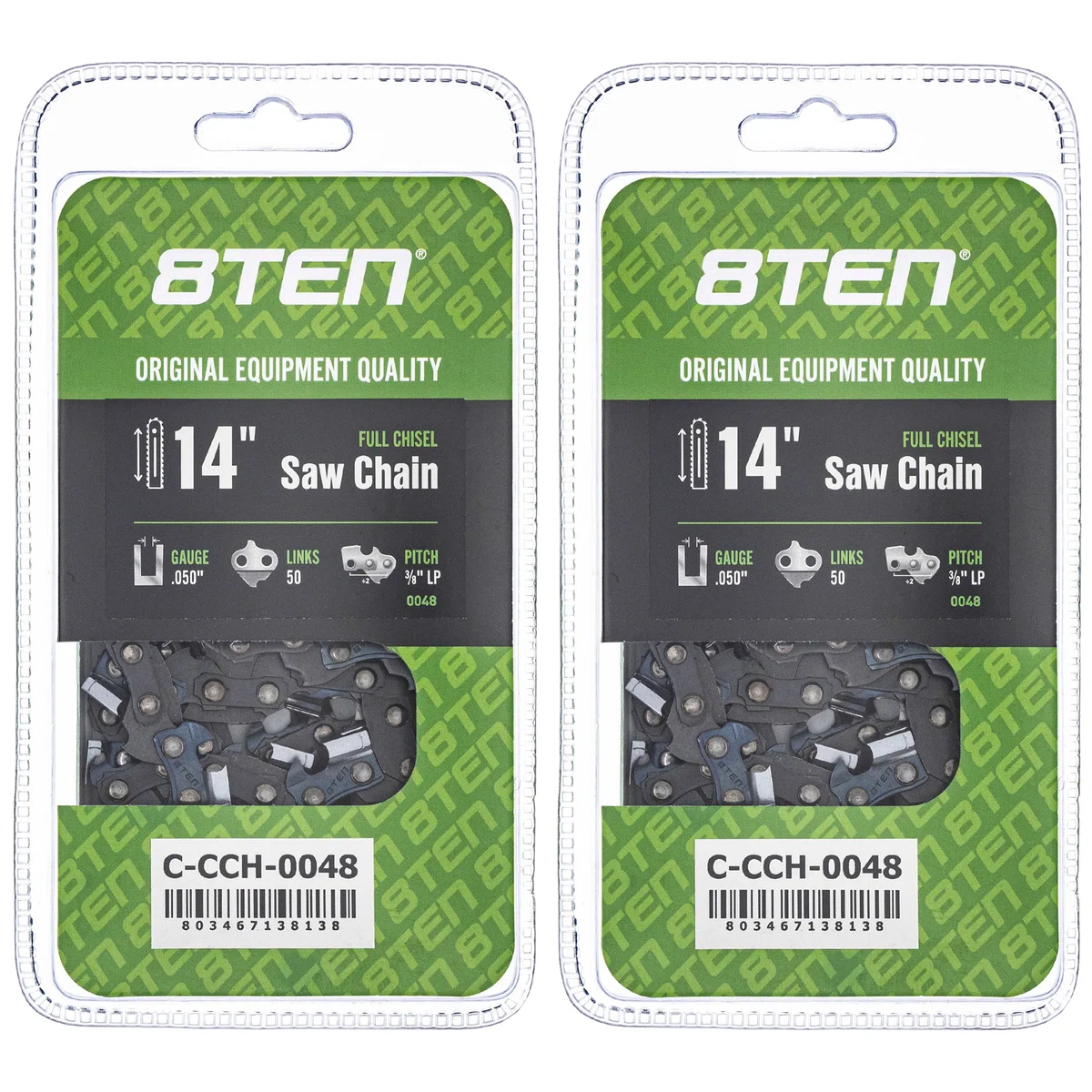 Chainsaw Chain 14 Inch .050 3/8 LP 50DL For Stihl Homelite 91VXL050G 91PXL050G 91PX050G 63PM350E | 2-PACK