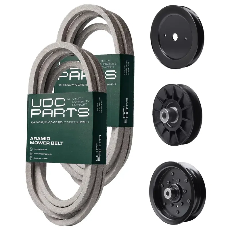 UDC Parts Mower Kit / Belt 196103 + Belt 197242 + Pulley 129861 + Pulley 532194326 + Pulley 532196106 / Fits Husqvarna GTH264T YTH24V48