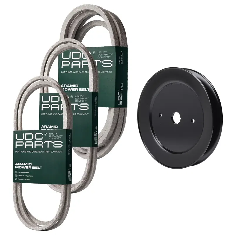 UDC Parts Mower Kit / Belt 140294 + Belt 174883 + Belt 539109243 + Pulley 129861 / Fits Husqvarna LTH1542