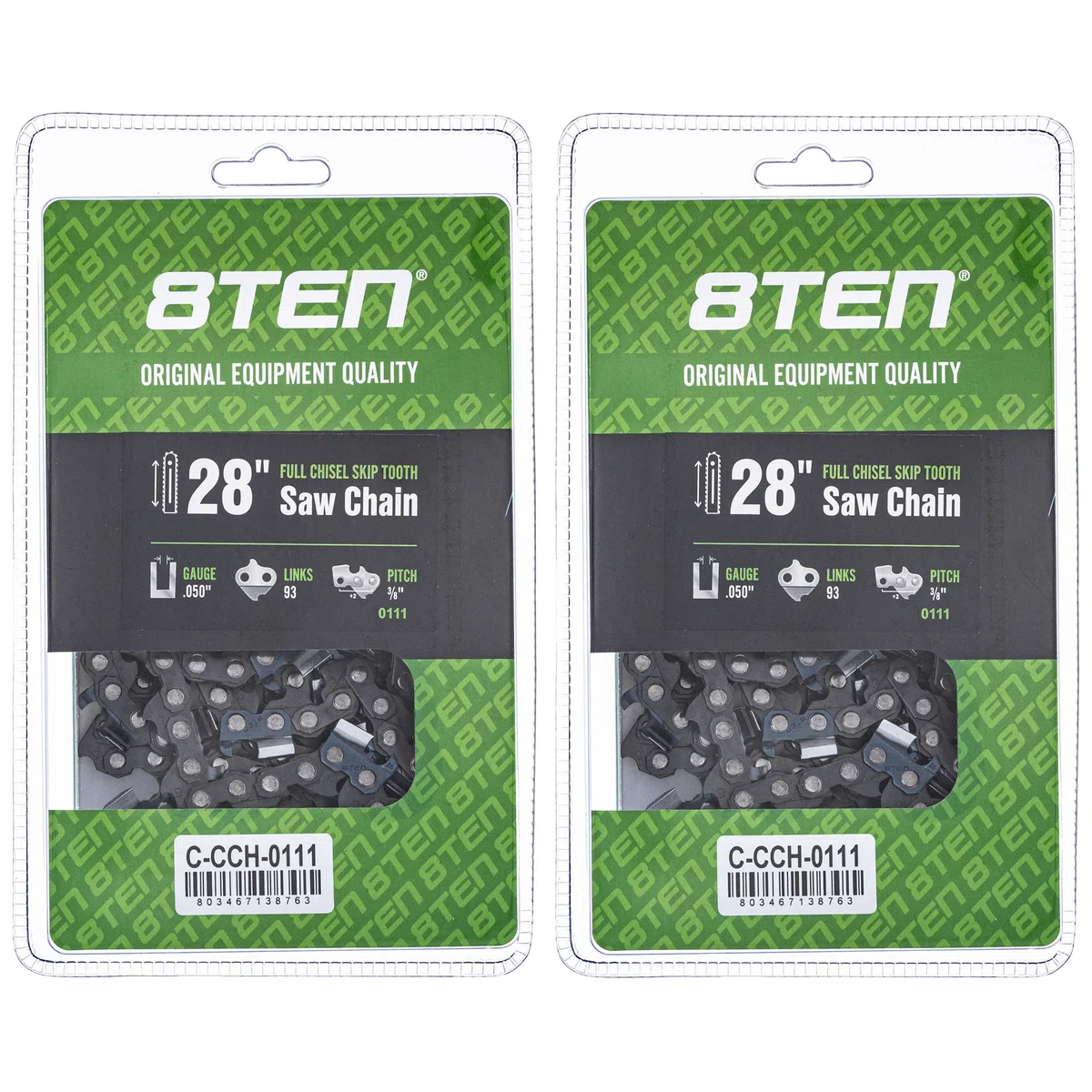 Chainsaw Chain 28 Inch .050 3/8 93DL For Homelite Echo 585550093 72EXJ093G 72EXL093G 72LPX093G | 2-PACK
