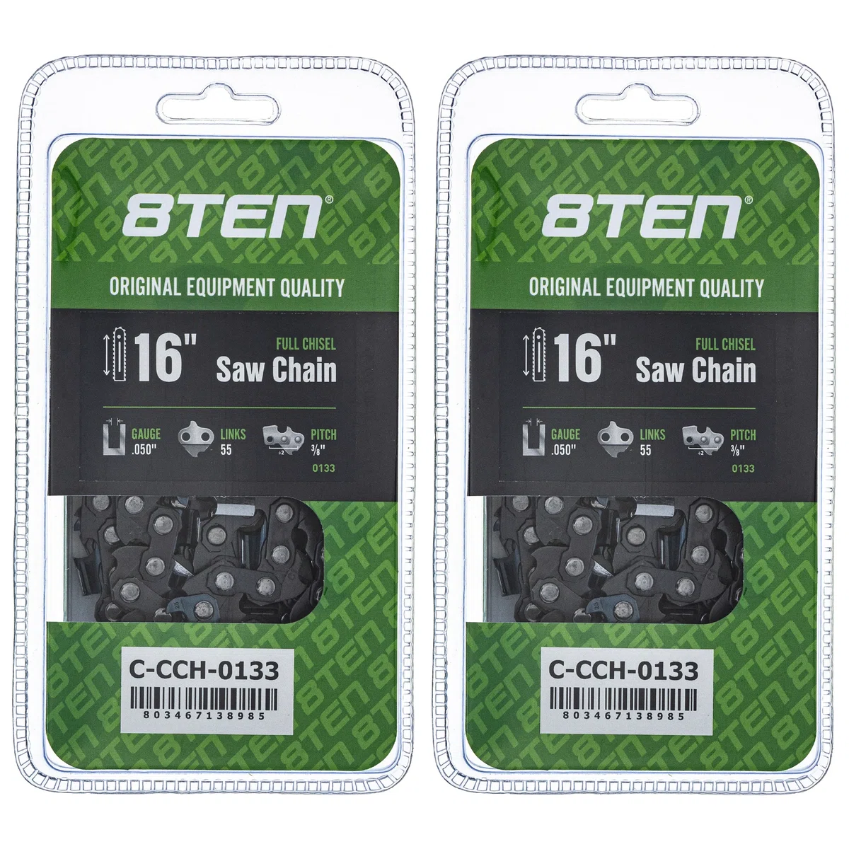 Chainsaw Chain 16 Inch .050 3/8 55DL For Stihl Homelite Oleo Mac 91VXL055G 91PXL055G 91PX055G | 2-PACK
