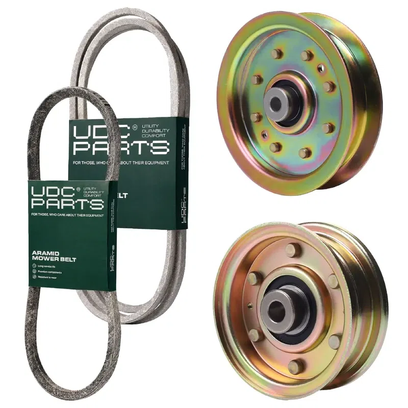 UDC Parts Mower Kit / Belt 754-04045 + Belt 754-0468 + Pulley 756-04224 + Pulley 956-04129 / Fits Troy-Bilt Bronco Range Rider Super Bronco