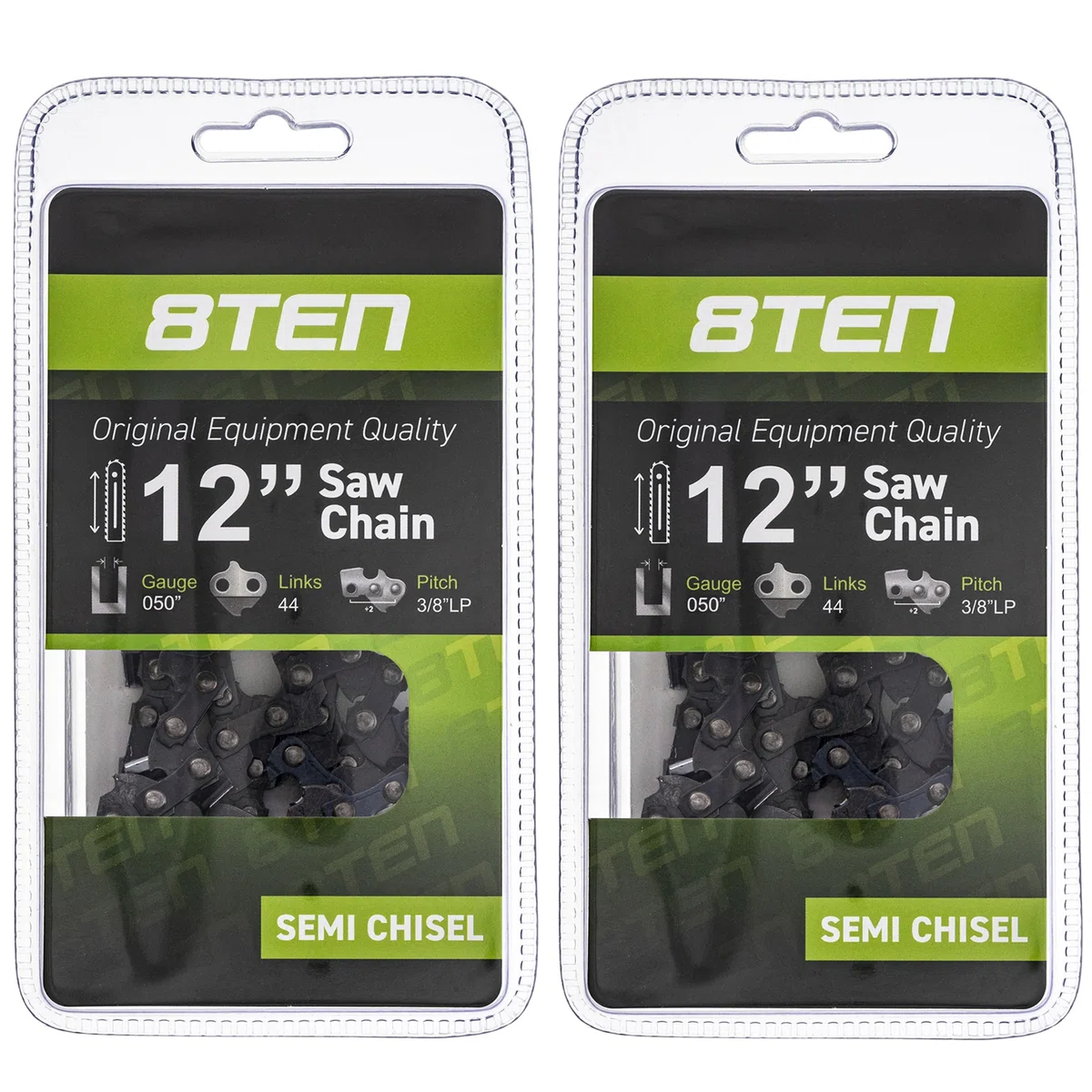 Chainsaw Chain 12 Inch .050 3/8 44DL 810-CCC2239H For Stihl Echo Homelite 91VXL44CQ 501847044 | 2-PACK