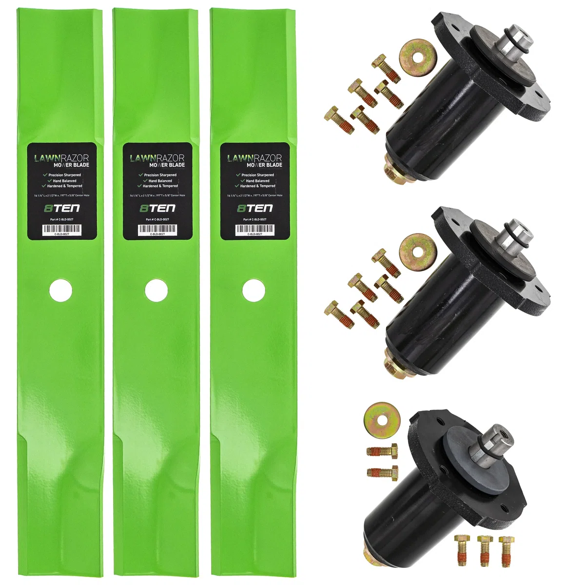 Mower Deck Blades & Spindles Kit For Gravely Ariens MK1001815