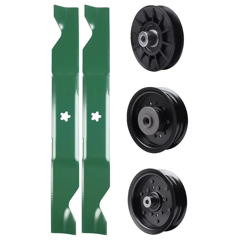 UDC Parts Mower Kit / Pulley 532194326 + Pulley 532196104 + Pulley 532196106 + 2 Pack Blades 405380 / Fits Husqvarna YTH220 Twin