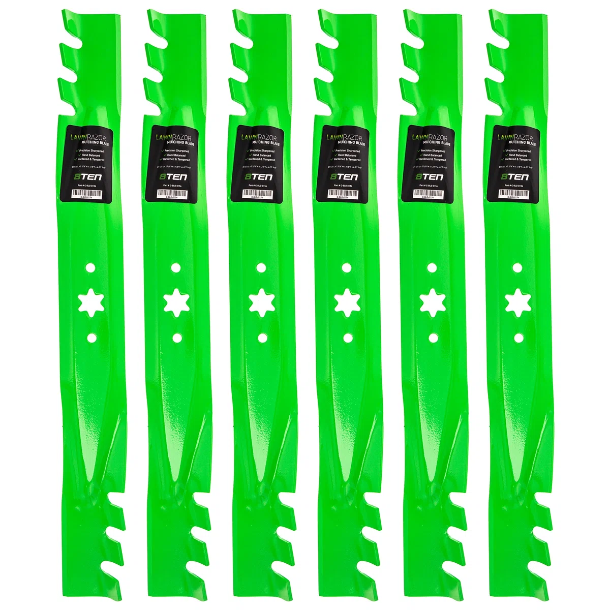 LawnRAZOR Toothed Blade For Craftsman Columbia Cub Cadet 742-0616A 742-0616 942-04308-X 942-04126 | 6-PACK