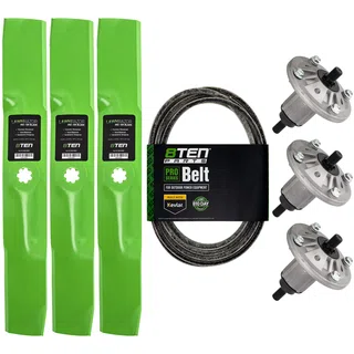 Deck Spindles, Blades, & Belt Kit For John Deere MK1001780